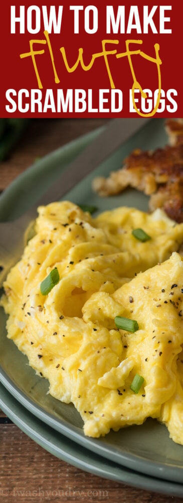 Make light and fluffy, super creamy scrambled eggs in no time with this simple recipe!