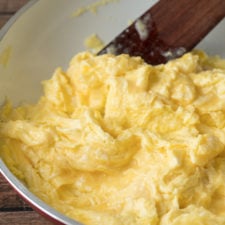 Scrambled Eggs should still be shiny and glossy when you remove them from the heat source.