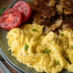 This super easy Fluffy Scrambled Eggs Recipe is more of a technique rather than recipe, resulting in creamy, fluffy eggs every time!