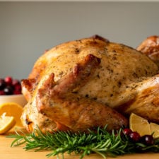 Perfectly roasted Turkey with juicy meat, using a dry brine method!