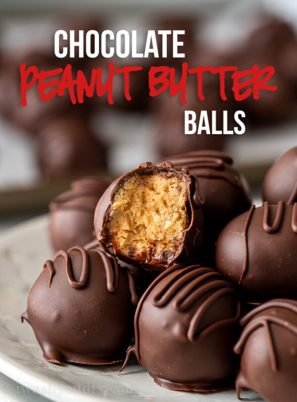 Chocolate Peanut Butter Balls - I Wash You Dry