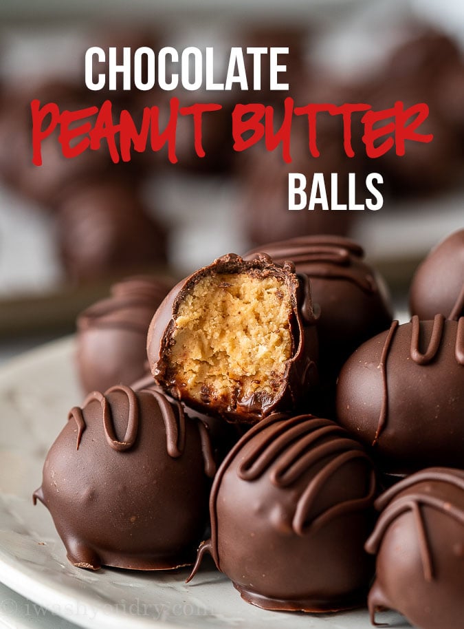 These delicious no-bake Chocolate Peanut Butter Balls are a quick and easy treat to make for the holidays!