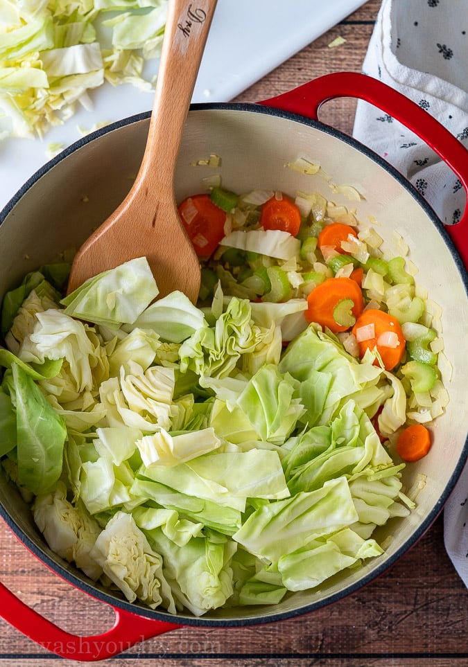 Heathy and nutritious Cabbage Soup Recipe is filled with fresh vegetable.