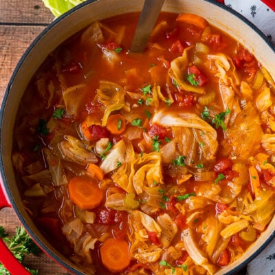 This quick and easy Cabbage Soup Recipe is filled with nutritious veggies like fresh cabbage, carrots and celery in a simple, yet flavorful broth.
