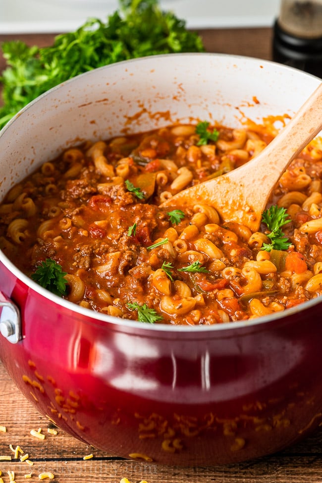 Easy Goulash Recipe made on the stove top.