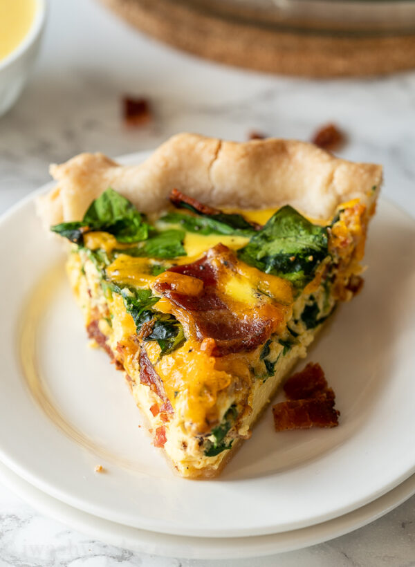 Bacon Cheddar Quiche Recipe - I Wash You Dry