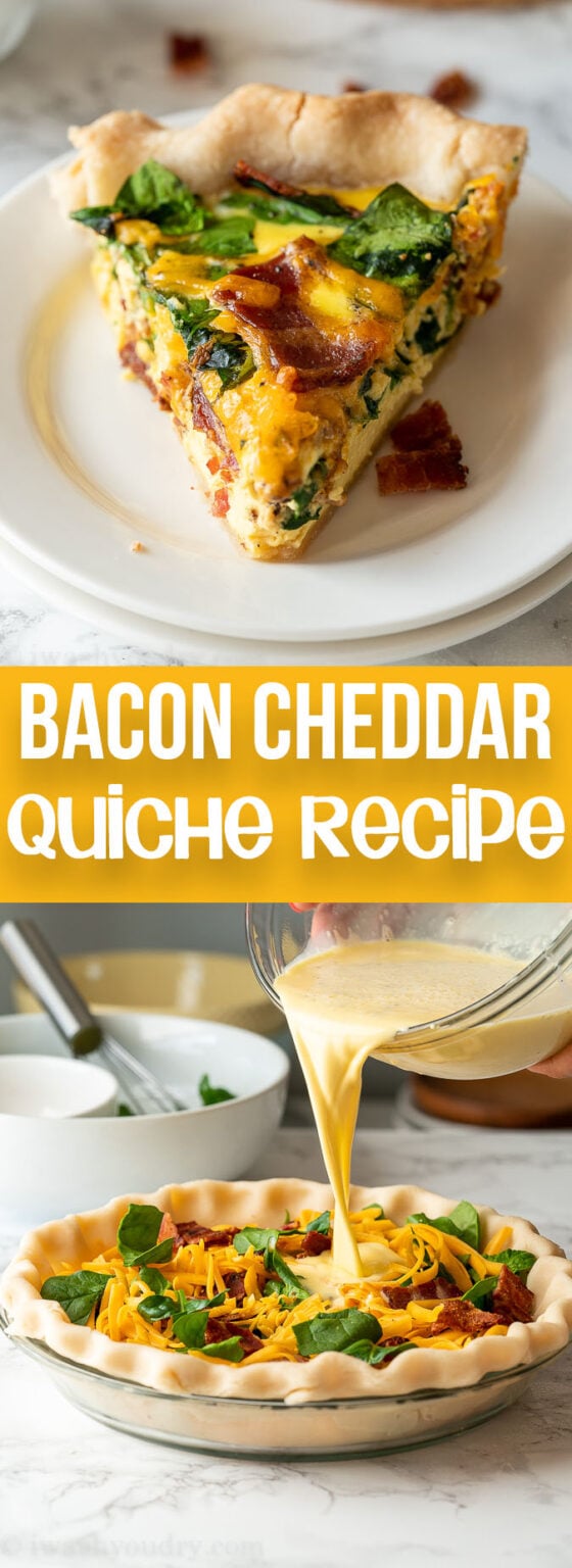Bacon Cheddar Quiche Recipe I Wash You Dry