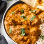 This authentic recipe for butter chicken is a quick and easy weeknight dinner. Best served over rice with naan bread on the side.