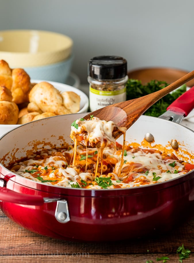 Italian Beef Pasta Skillet - I Wash You Dry