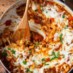 Zesty Italian Beef and Pasta Skillet all made in just ONE PAN for an easy weeknight dinner.