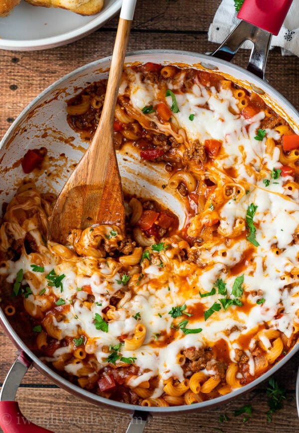 Italian Beef Pasta Skillet - I Wash You Dry