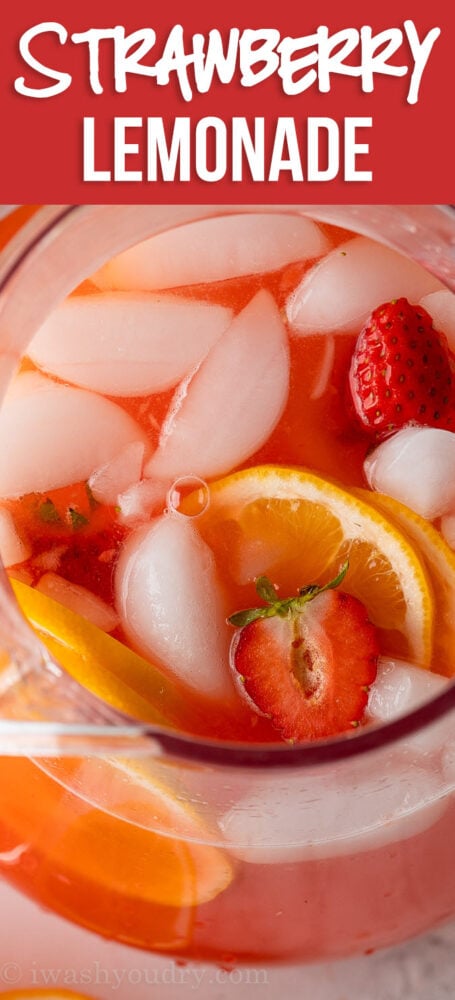 Fresh Strawberry Lemonade from scratch