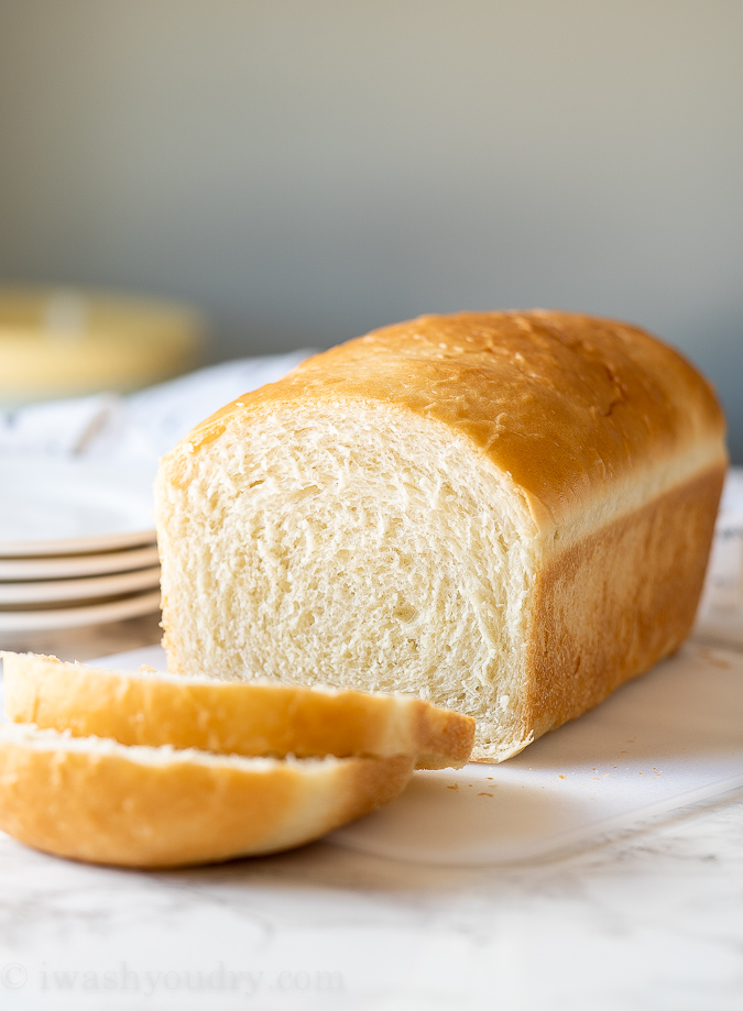 This Easy Homemade Sandwich Bread recipe is perfect for first time bakers! With just basic pantry ingredients you can bake up a soft and fluffy loaf of bread in no time! 