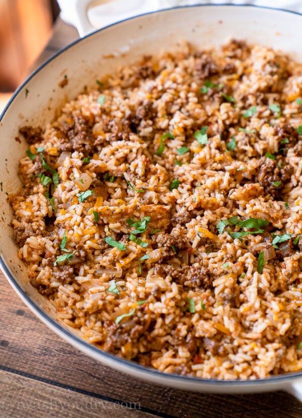 Cheesy Taco Rice Skillet I Wash You Dry 8398