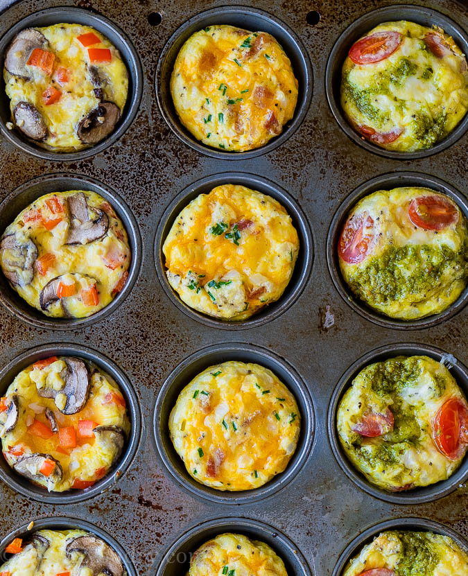 Three Healthy Breakfasts In A Muffin Tin 