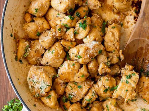 Garlic Parmesan Chicken Bites I Wash You Dry