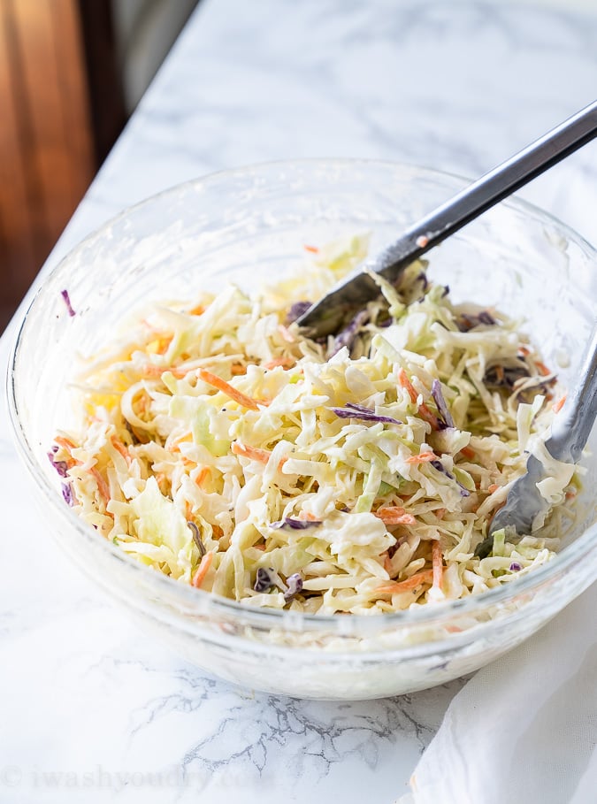 Simple Coleslaw Recipe I Wash You Dry