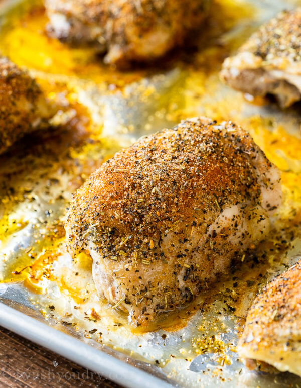 Oven Roasted Chicken Thighs - I Wash You Dry