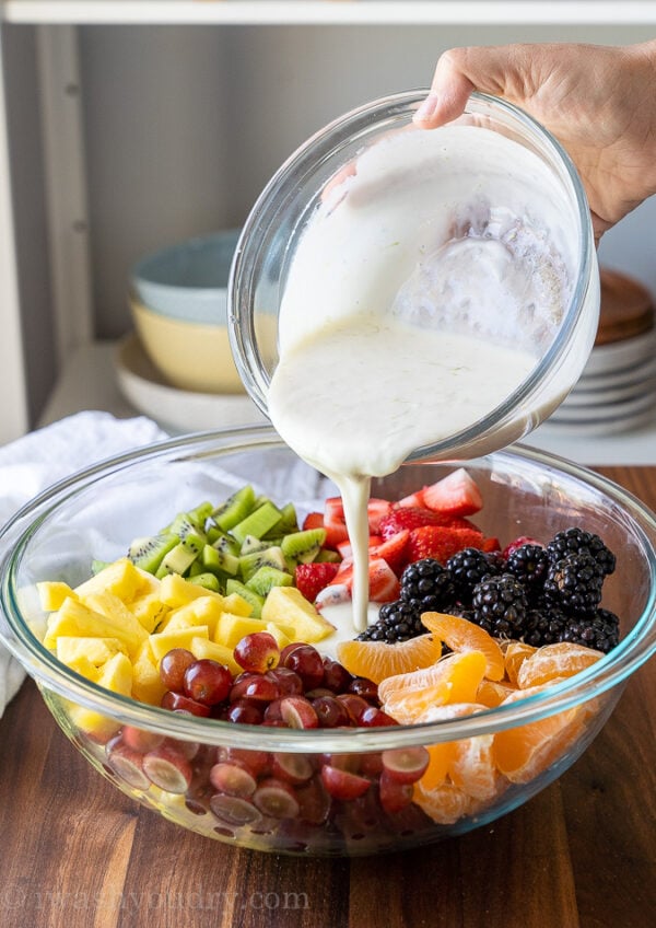 Creamy Fresh Fruit Salad - I Wash You Dry