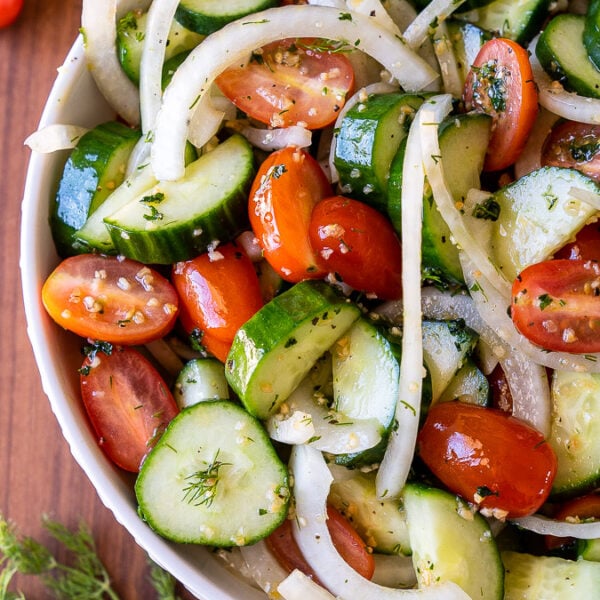 Cucumber Tomato Salad - I Wash You Dry