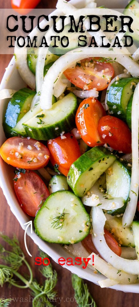 Cucumber Tomato Salad Recipe for potlucks