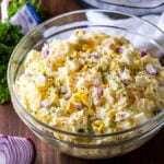 This lightened up Instant Pot Potato Salad is a fun and tasty side dish that's perfect for all your potlucks and family gatherings. 