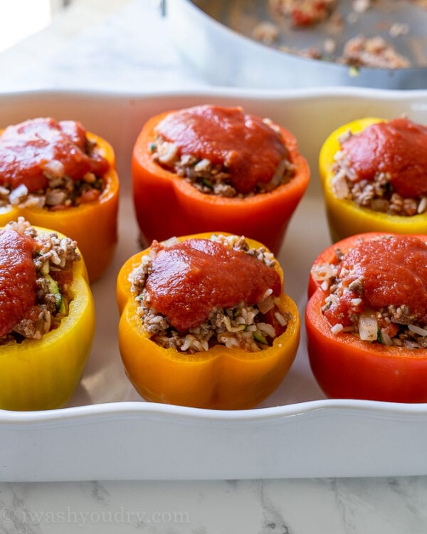 Easy Stuffed Peppers Recipe I Wash You Dry