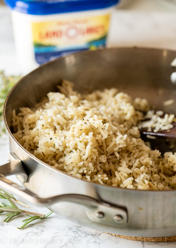 Garlic Herb Rice Pilaf Recipe - I Wash You Dry