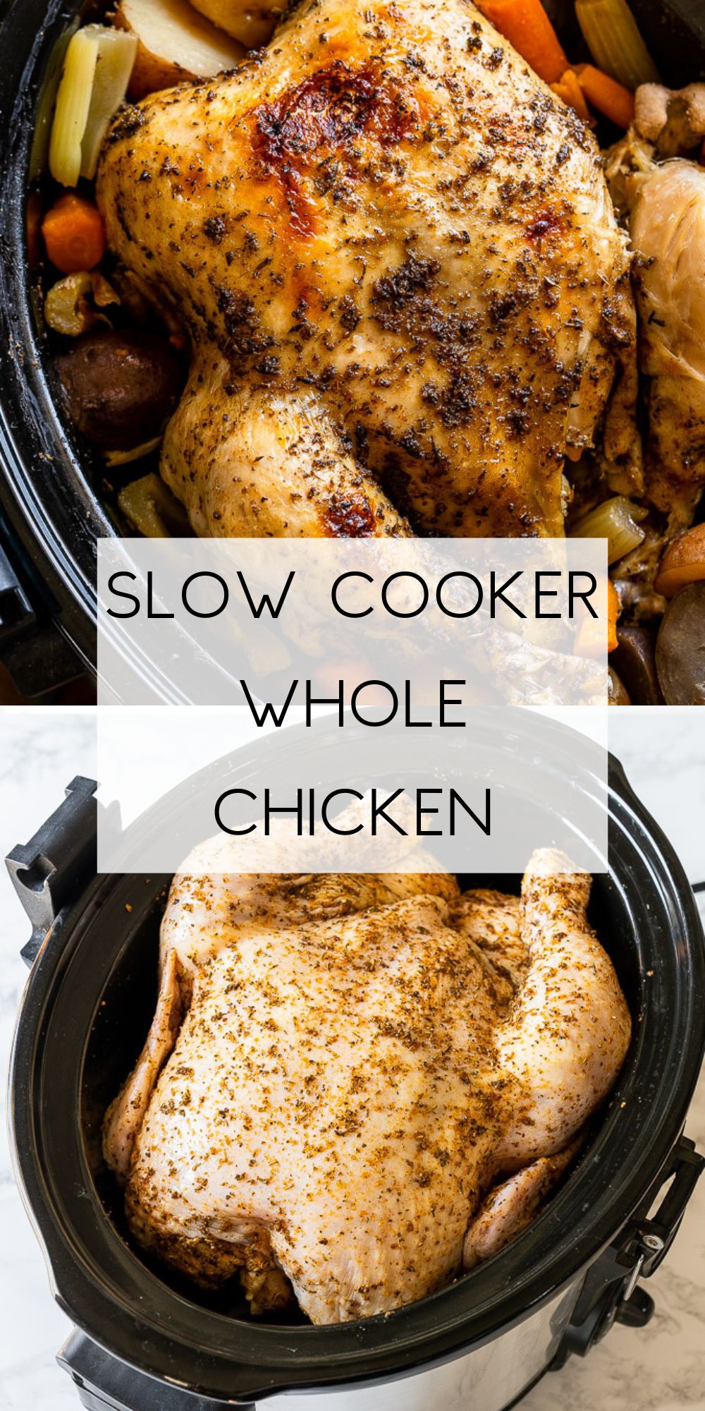 Slow Cooker Whole Chicken Recipe - I Wash You Dry