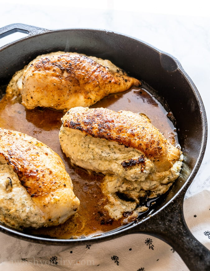 Baked stuffed chicken breast