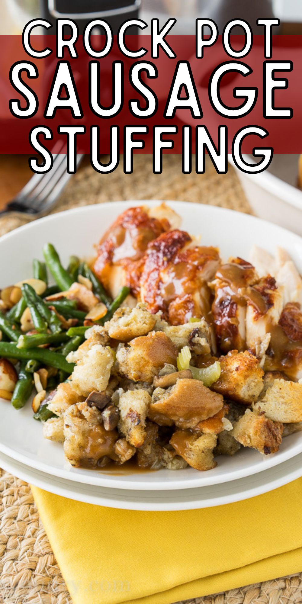 Super Easy Crock Pot Stuffing I Wash You Dry