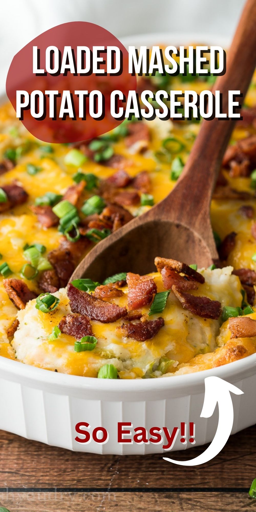 Loaded Broccoli Cheese Mashed Potato Casserole - I Wash You Dry