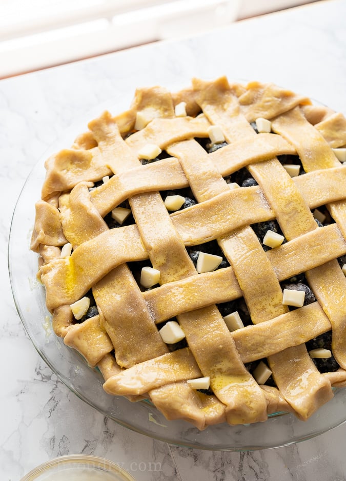 butter on top of pie crust