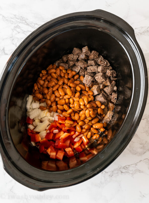 Slow Cooker Beef Chili Recipe I Wash You Dry