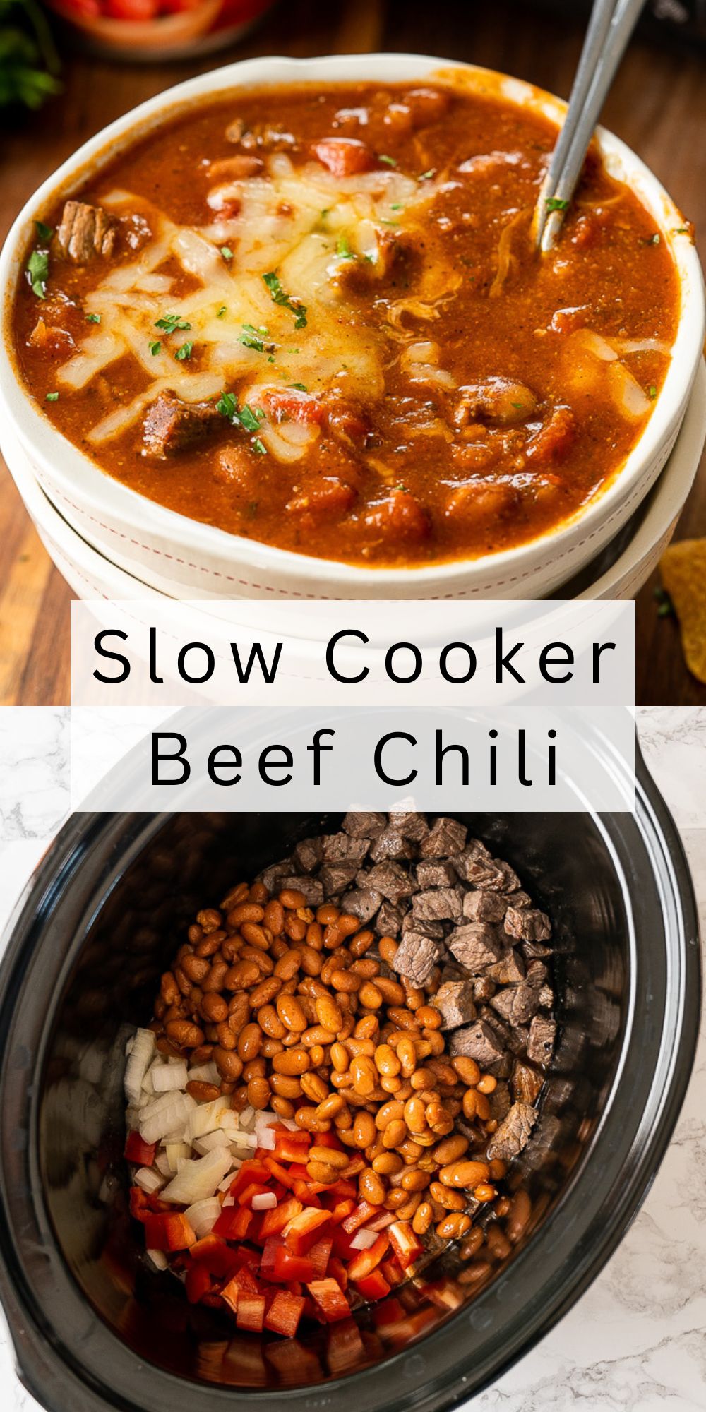 Slow Cooker Beef Chili Recipe - I Wash You Dry