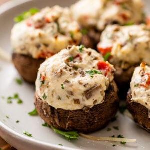 stuffed mushrooms with peppers