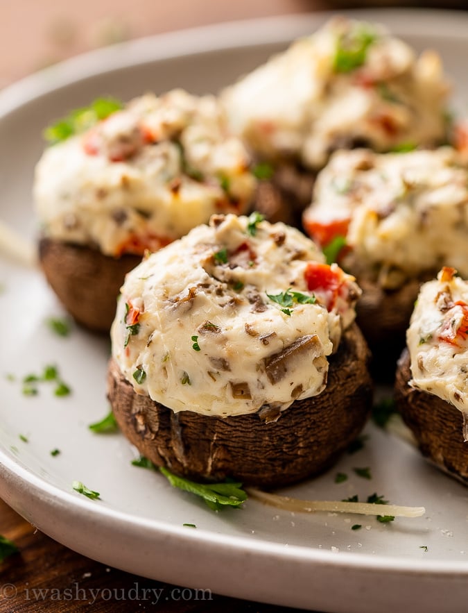 stuffed mushrooms with peppers