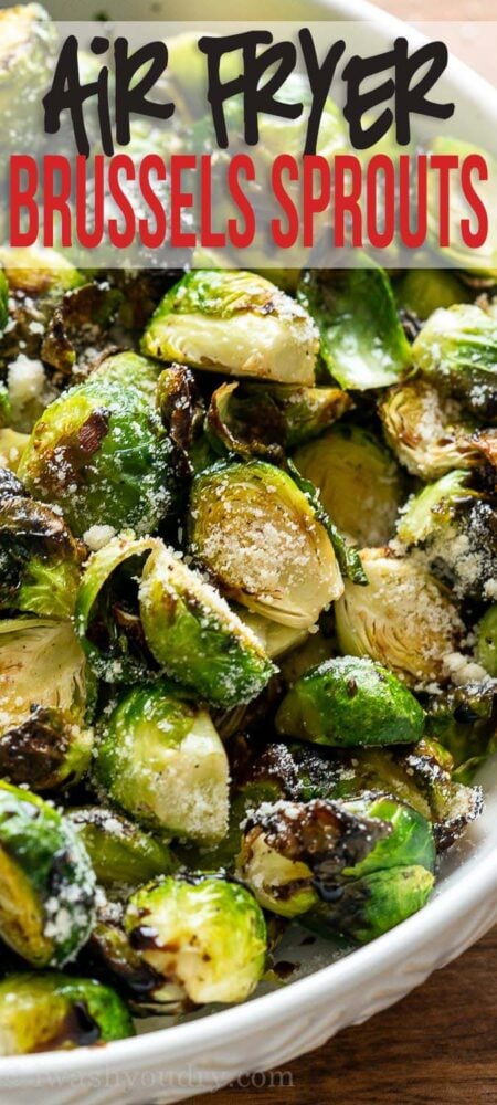 plate of brussels sprouts from air fryer