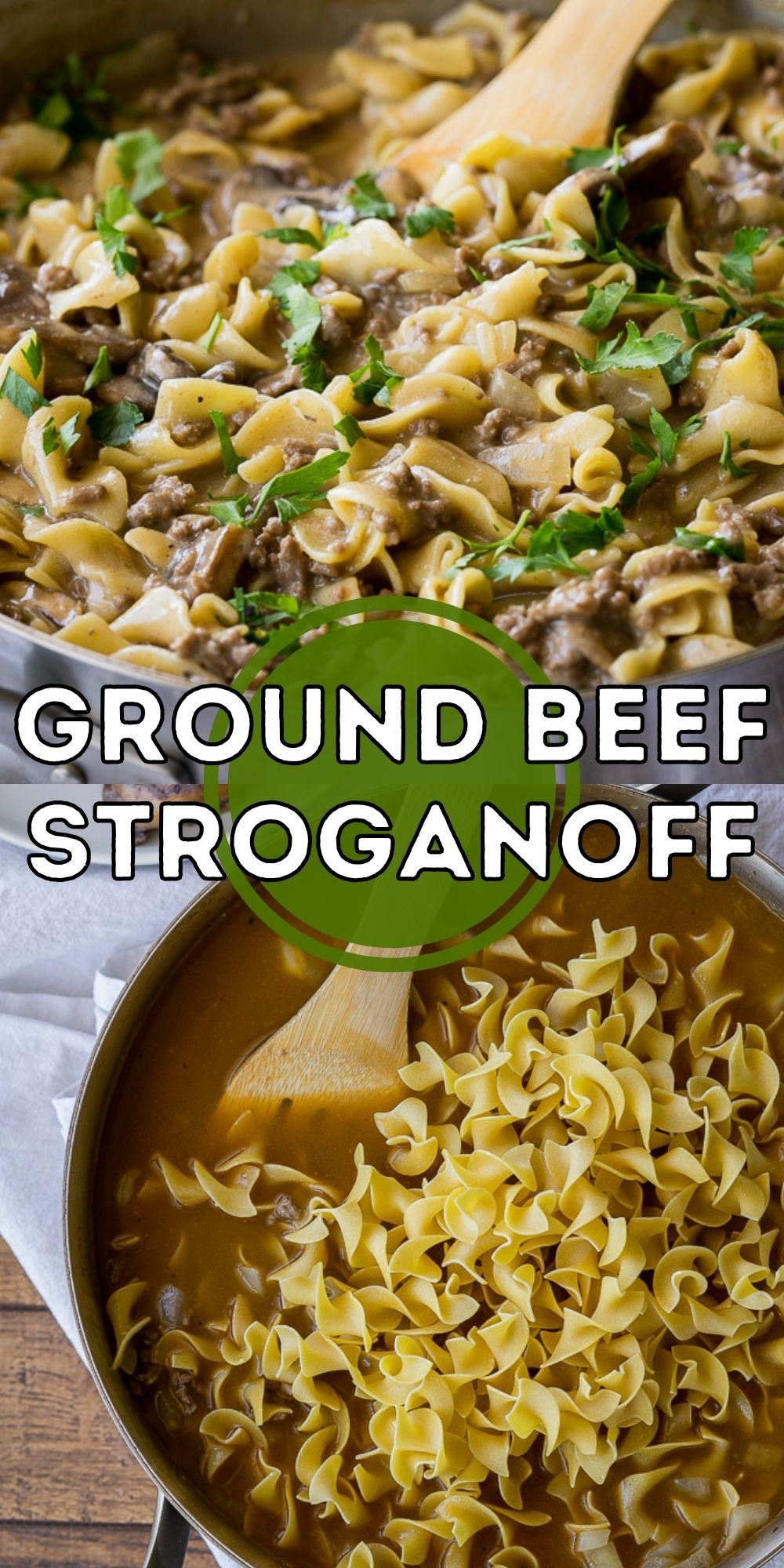 One Skillet Ground Beef Stroganoff - I Wash You Dry