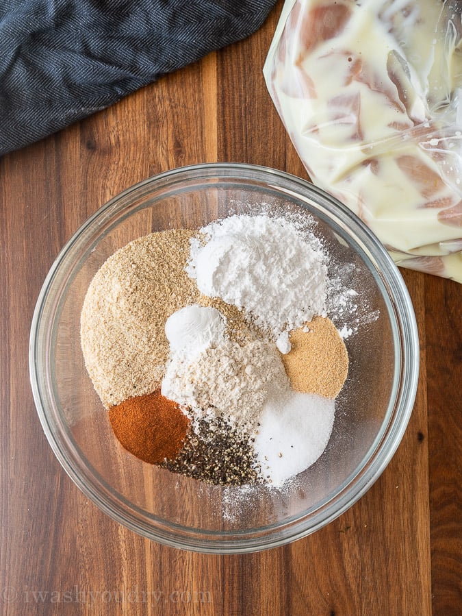 Seasoning blend for chicken nuggets in bowl