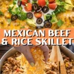Cheesy Taco Rice Skillet - I Wash You Dry