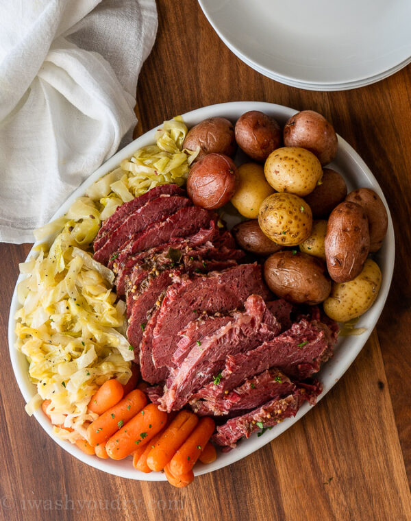 Slow Cooker Corned Beef And Cabbage I Wash You Dry