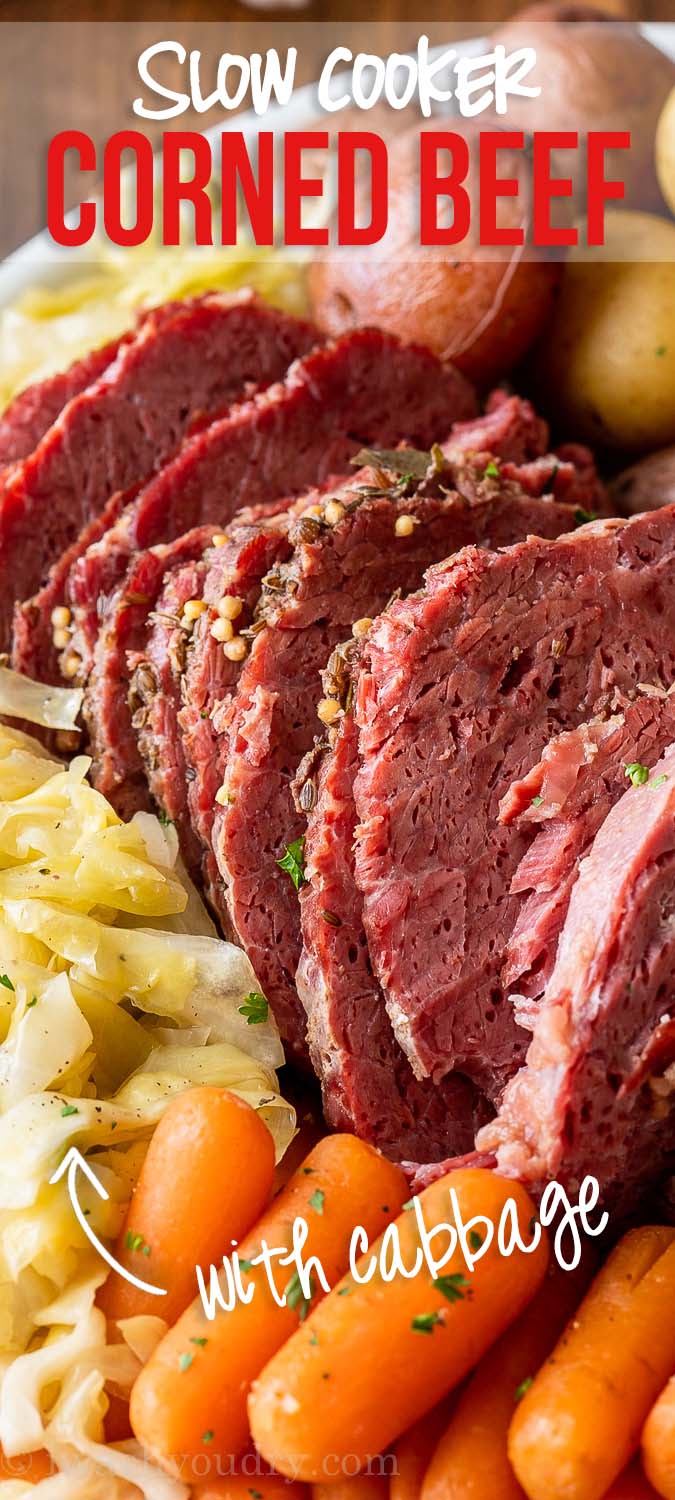 Slow Cooker Corned Beef and Cabbage I Wash You Dry