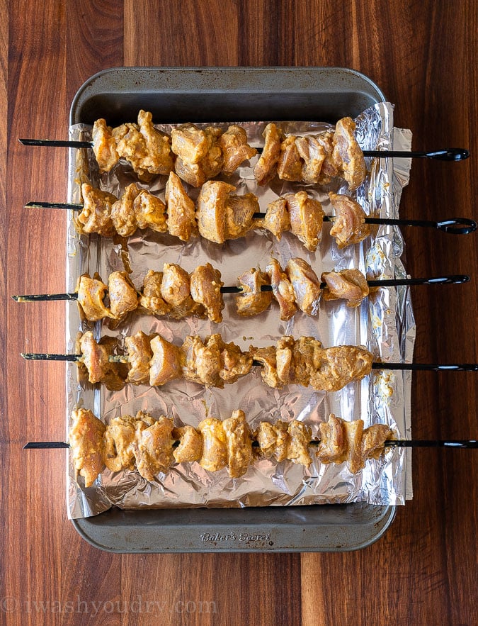 chicken skewers with spices