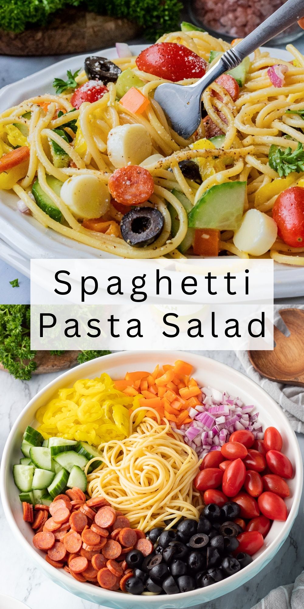Easy Spaghetti Salad Recipe - I Wash You Dry
