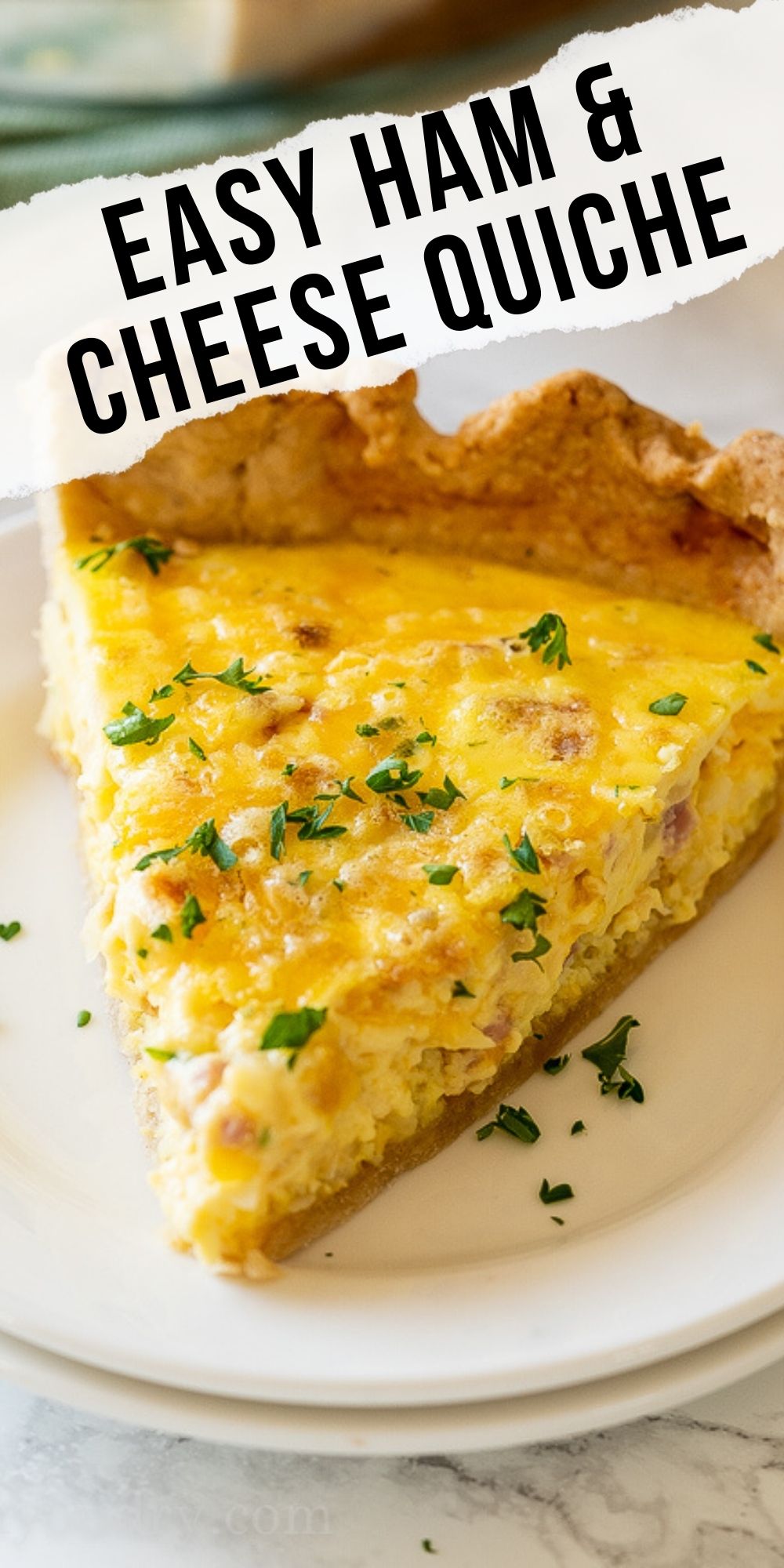 Easy Ham Cheddar Quiche Recipe I Wash You Dry