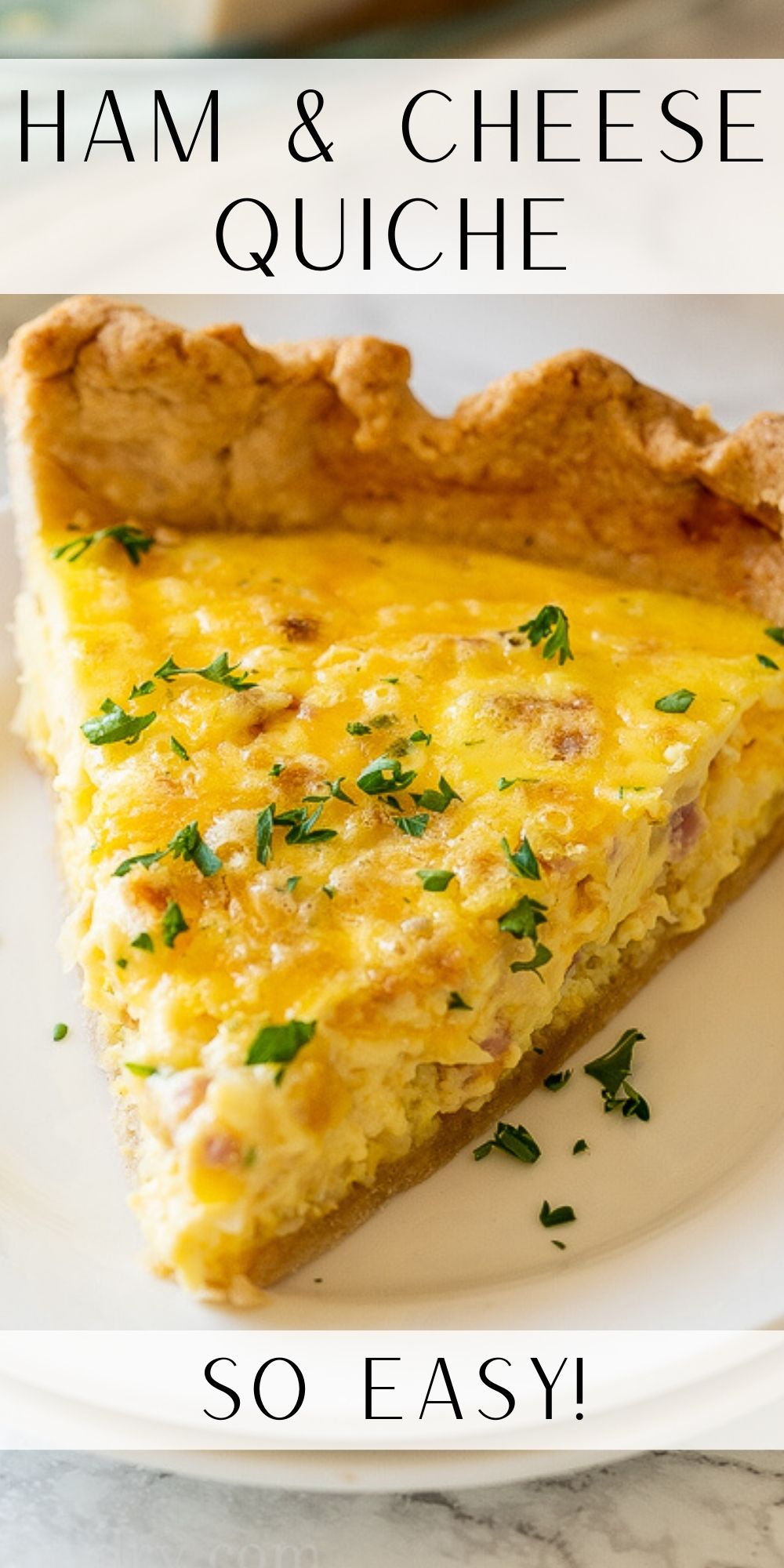 Easy Ham Cheddar Quiche Recipe I Wash You Dry