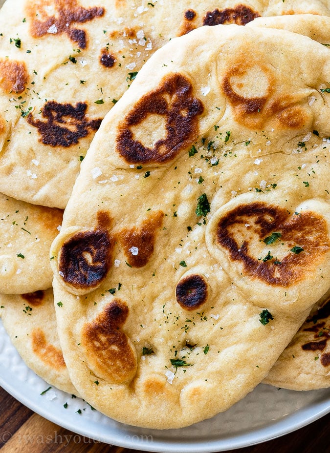 Naan Bread with flakey sea salt