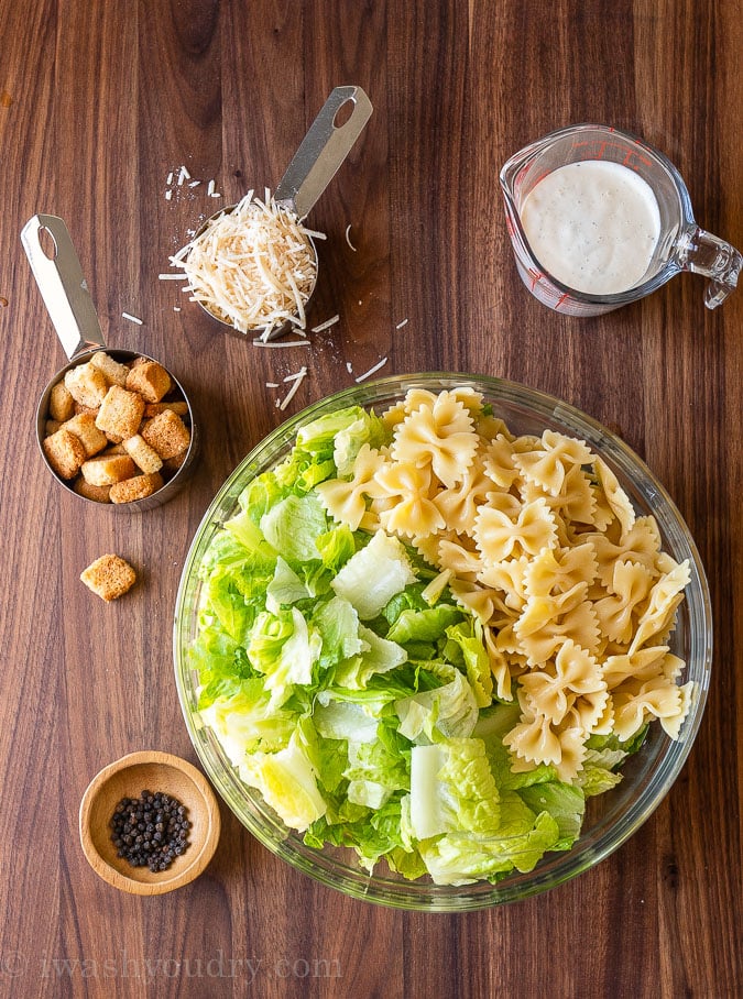 ingredients needed for caesar pasta salad