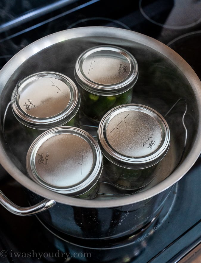 water bath canning method for homemade dill pickles